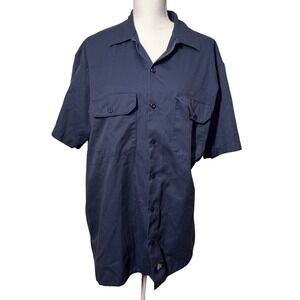 Dickies Navy Short Sleeve Work Shirt Men's‎ L
